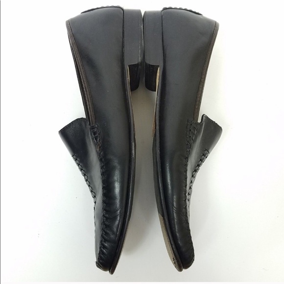 Cole Haan 8.5 B Black Leather Flats work - Picture 5 of 8